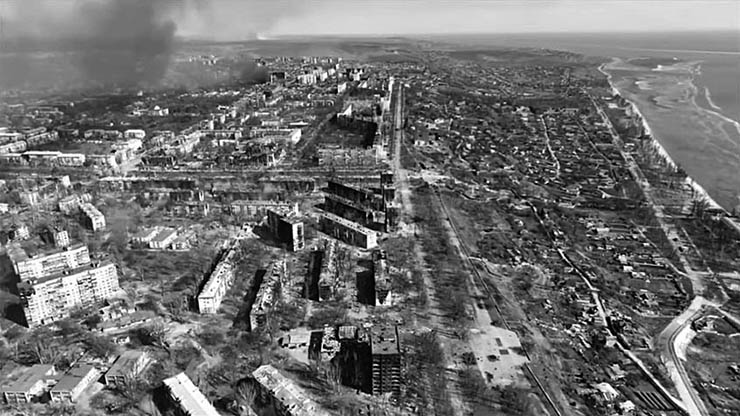 Russian barbarians razed Mariupol to the ground.